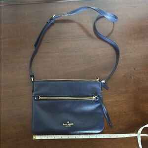 Kate Spade Blue Crossbody Bag with Gold Hardware